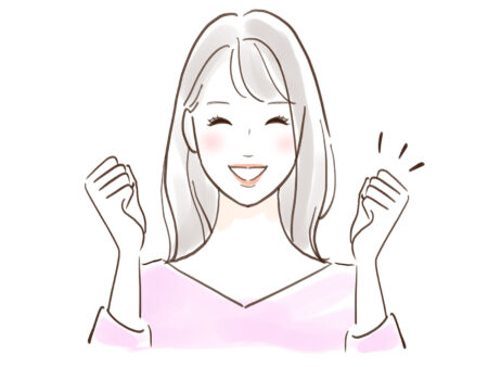 笑顔の女性のイラスト